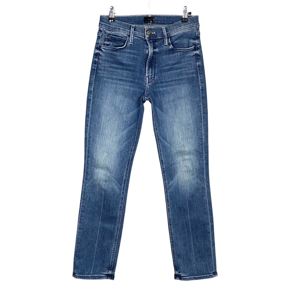 MOTHER Women's Straight Leg Jeans in Medium Blue Wash